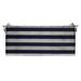 RSH DÃ©cor Indoor Outdoor 2â€� Tufted Bench Cushion with Ties (51â€� x 18â€� x 2â€�) Navy Blue & White Stripe