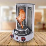 Fichiouy Vertical Gas Broiler Shawarma Machine Doner Kebab Gyro Grill Rotisserie Machine 3KW Silver