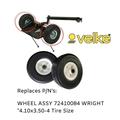 4.10x3.50x4 (410 X 350 X 4) Carefree Wheel Assembly Fits Velke: 72310001