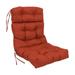 Blazing Needles 22 x 45 in. Spun Polyester Solid Outdoor Tufted Chair Cushion Cinnamon