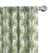 Ambesonne Irish Curtains Entangled Clover Leaves Pair of 28 x84 Cream Green