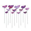 Follure Home Decor 12Pcs Butterfly Stakes Outdoor Yard Planter Flower Pot Bed Garden Decor Yard Art