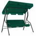 Anself Garden Swing Bench with Canopy Porch Swing Chair Steel Frame Green for Balcony Backyard Patio Outdoor Furniture 66.9 x 43.3 x 60.2 Inches (L x W x H)