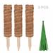 3 Pack 11.81 Inches Coir Moss Totem Pole Coir Moss Stick for Creepers Plant Support Extension Climbing Indoor Plants