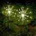 Solar Garden Lights 2 X Solar Outdoor Lights Waterproof Warm White LED Solar Firework Light with 2 Lighting Modes Twinkling and Steady-ON for Garden Patio Yard Flowerbed Parties