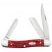 Case XX Knives Jigged Dark Red Bone Medium Stockman Knife Carbon Steel Pocket Knife 31951