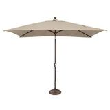 6.6 x 10 ft. Catalina Rectangle Push Button Umbrella - Beige