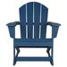 Afuera Living Traditional Plastic Outdoor Rocking Chair in Navy Blue