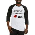 CafePress - Someone In California Baseball Jersey - Cotton Baseball Jersey 3/4 Raglan Sleeve Shirt