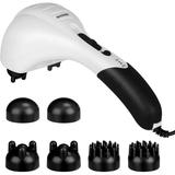 Cotsoco Handheld Back Massager - Double Head Electric Full Body Massager - Deep Tissue Percussion Massage Hammer for Muscles Head Neck Shoulder Back Leg Foot (Black)