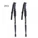 Magazine 2Pcs Aluminum Alloy Walking Pole Trekking Adjustable Anti Shock Ultra Light Alpinism Poles Telescopic Ultralight Hiking Travel Non-slip Stick