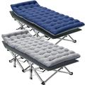 Slsy Folding Camping Cots with 2 Sided Mattress & Carry Bag 2 Packs 75 *28 Folding Cot Sleeping Cot Tent Cot Supports up to 880 lbs