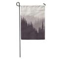 LADDKE Pine Coniferous Forest Silhouette of Trees in Pastel Brown Tone Garden Flag Decorative Flag House Banner 12x18 inch