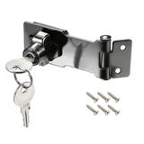 3-inch Keyed Hasp Locks Zinc Alloy Twist Knob Keyed Locking Hasp w Screws for Door Keyed Alike Black