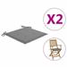 Dcenta 2 Piece Garden Chair Cushions Fabric Seat Cushion Patio Chair Pads Gray for Outdoor Furniture 15.7 x 15.7 x 1.2 Inches (L x W x T)