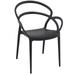 33 Black Outdoor Patio Round Dining Arm Chair