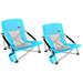 Nice C Low Beach Camping Folding Chair Ultralight Backpacking Chair with Cup Holder & Carry Bag Compact & Heavy Duty Outdoor Indoor(2 Pack of Blue)