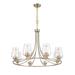 9728-MG-Millennium Lighting-Ashford - 8 Light Chandelier-28 Inches Tall and 32 Inches Wide-Modern Gold Finish -Traditional Installation