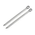 Split Cotter Pin -5mm x 80mm 304 Stainless Steel 2-Prongs Silver Tone 2Pcs