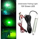 EIMELI 12V 120 LED Submersible Fishing Light Underwater Fish Finder Lamp Night Fishing Lure Bait Finder Crappie Boat Ice Fishing Light Attractants More Fish with 6M Power Cord