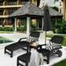 Gymax Set of 2 Patio Adjustable Chaise Lounge Chair Folding Sun Lounger Recliner Black