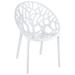 31 White Glossy Stackable Outdoor Patio Dining Chair