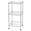 SalonMore Adjustable 11.81 W x 11.81 D x 23.62 H 3-Shelf Freestanding Shelves Silver