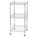 SalonMore Adjustable 11.81 W x 11.81 D x 23.62 H 3-Shelf Freestanding Shelves Silver