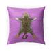 Leo Purple Outdoor Pillow by Kavka Designs