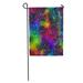 SIDONKU Abstract Bright Colorful Universe Nebula Night Starry Sky in Rainbow Colors Multicolor Outer Space Garden Flag Decorative Flag House Banner 28x40 inch