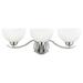 Design House 512541 Trevie Traditional 3-Light Indoor Bathroom Vanity Light Dimmable Alabaster Glass for Over the Mirror Satin Nickel