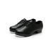 Ritualay Boys Confory Chunky Dance Shoe Practice Beginner Lace Up Show Professional Low Top Tap Shoes