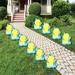 Big Dot of Happiness Ducky Duck - Rubber Ducky Lawn Decorations - Outdoor Baby Shower or Birthday Party Yard Decorations - 10 Piece