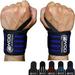 WOD Nation 18 Weightlifting Wrist Wraps for Men & Women Set of 2 Black & Dark Blue Wrist Strap Support for Strength Training Bodybuilding Weight Lifting