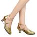 A1 new home gifts for home Sandals For Womens Latin Dance Shoes Sandals Heeled Ballroom Salsa Tango Party Sequin Dance Shoes Pu Gold