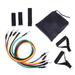 GloryStar 11pcs Portable Exercise Resistance Band Set Exercise Stretch Fitness Home Set