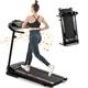 2.5 HP Foldable Treadmill with Incline Portable Run Walking Folding Compact Exercise Machine with 12 Preset Program LED Display Easy Assembly for Small Space Fitness Electric Workout for Home