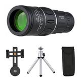 16X52 Portable Monocular Telescope High- High-Definition Telescope with 14 Inch Screw Hole Tripod Phone Clip Lens Cleaning Cloth for Travel Sightseeing Bird Watching Fishing Sport Ev