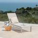 GDF Studio Crested Bay Outdoor Mesh and Aluminum Armless Adjustable Chaise Lounge Gray and Silver