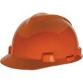 MSA V-Gard Standard Slotted Hardhat Cap w/ Fas-Trac Suspension Orange (8 Units)