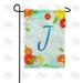 America Forever Summer Floral Monogram Garden Flag Letter J 12.5 x 18 inches Cosmos Yellow Red White Spring Flower Double Sided Vertical Outdoor Yard Lawn Decorative Seasonal Summertime Garden Flag