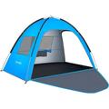 AKASO Beach Tent for 3-4 Person UPF 50+ Assemble 7.4 x 4.7 Beach Tent Blue