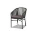Baxton Studio Marcus Rope and Metal Outdoor Dining Chair