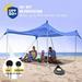 Pop Up Beach Tent UPF50+ Outdoor Sun Shade Canopy for 4-6 Adults 1010 ft Family Large Portable Sunshade Tent with 4 Aluminum Poles 4 Pole Anchors 4 Sandbag Anchors for Beach Camping Outdoor
