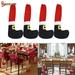 Spencer 4PCS Christmas Chair Leg Cover Table Leg Covers Furniture Socks Santa Claus Elf Feet Shoes Legs Decoration for Christmas Party Family Dinner