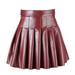 HSMQHJWE Womens Tennis Skirts Desk Skirt Skirt Short High Pleated Waist Elegant Solid Leather Women S Skirt Skirt Dark Skirt Satin