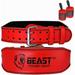 Beastpowergear Weight Lifting Belt 4 with Free Wrist Wrap | Genuine Leather Weightlifting Belt for Men Women