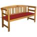 Andoer Garden Bench with Cushion 61.8 Solid Acacia Wood