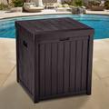 DWVO Deck Box: 51 Gallon Patio Large Storage Cabinet Large Resin Patio Storage for Outdoor Pillows Garden Tools and Pool Supplies Waterproof Lockable | Brown
