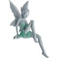 Sitting Fairy Garden Statue Tudor and Turek Sitting Fairy Statue Sitting Magic Fairy Garden Resin Sitting Magic Fairy Garden Ornament for Garden Decorationï¼ˆGrayï¼‰